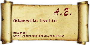 Adamovits Evelin névjegykártya